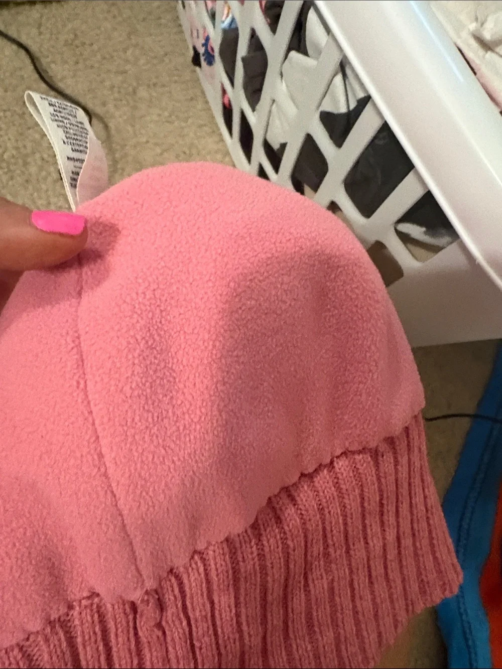Old Navy Pink Sequin Cable Knit Beanie